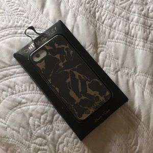 iPhone 7 Black and Gold Marble Case